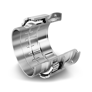 Rolling bearing system, cross section (3D model)